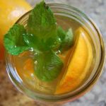 iced orange mint green tea