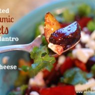 Roasted Balsamic Beets with Cilantro and Goat Cheese