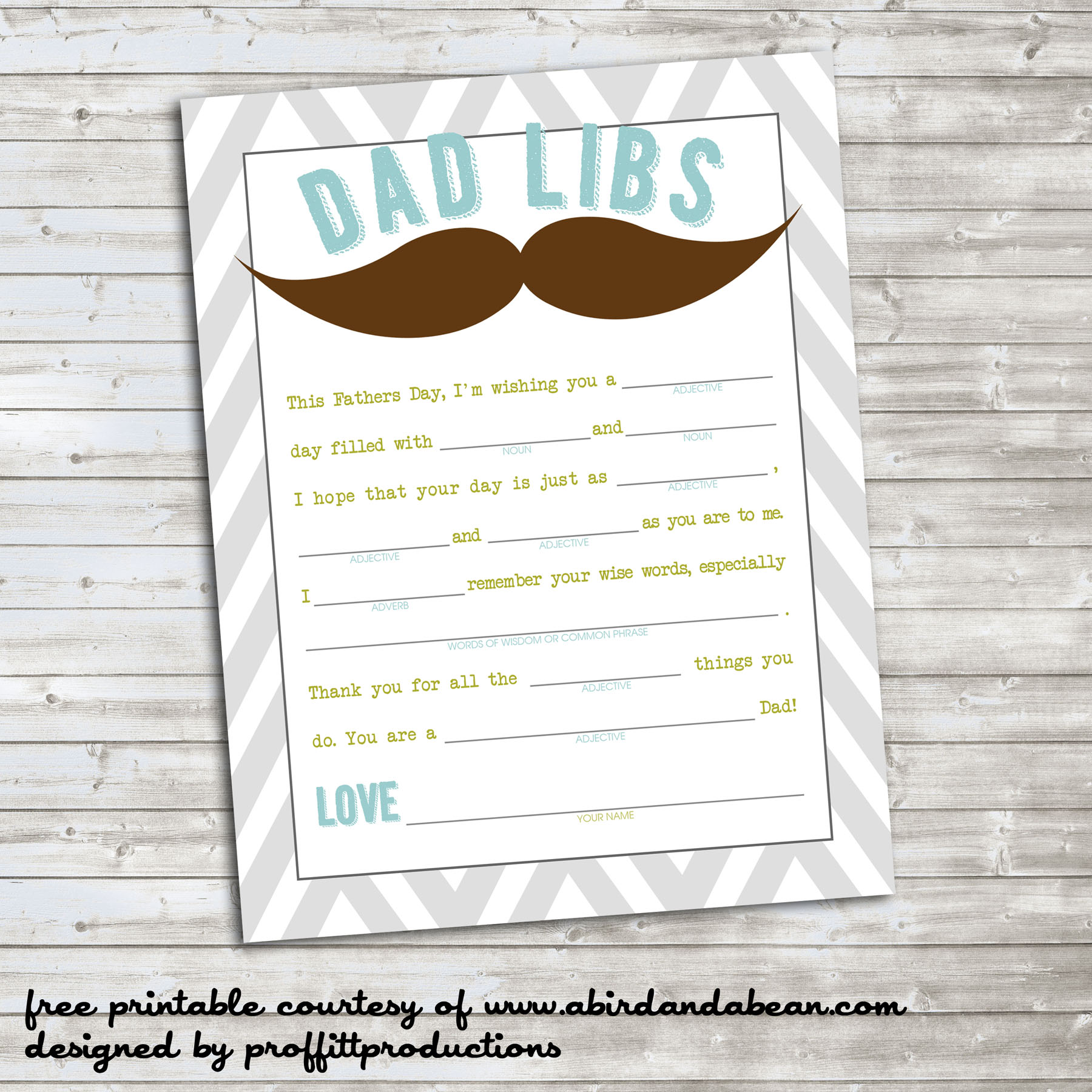 Dad Libs Printable Father s Day Gift Fill In Gift For Dad From Child 