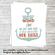 Free Printable :: Nautical Anchor with Game of Thrones Quote
