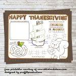 Thanksgiving Placemats Free Printable For The Kids