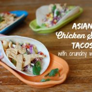 Asian Chicken Salad Tacos with Wontons