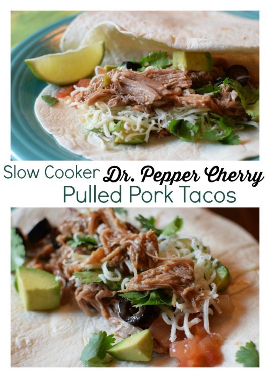 Slow Cooker Dr. Pepper Cherry Pulled Pork Tacos A Bird and a Bean