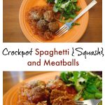 Crockpot Spaghetti {Squash} and Meatballs