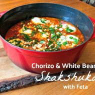 Chorizo and White Bean Shakshuka with Feta