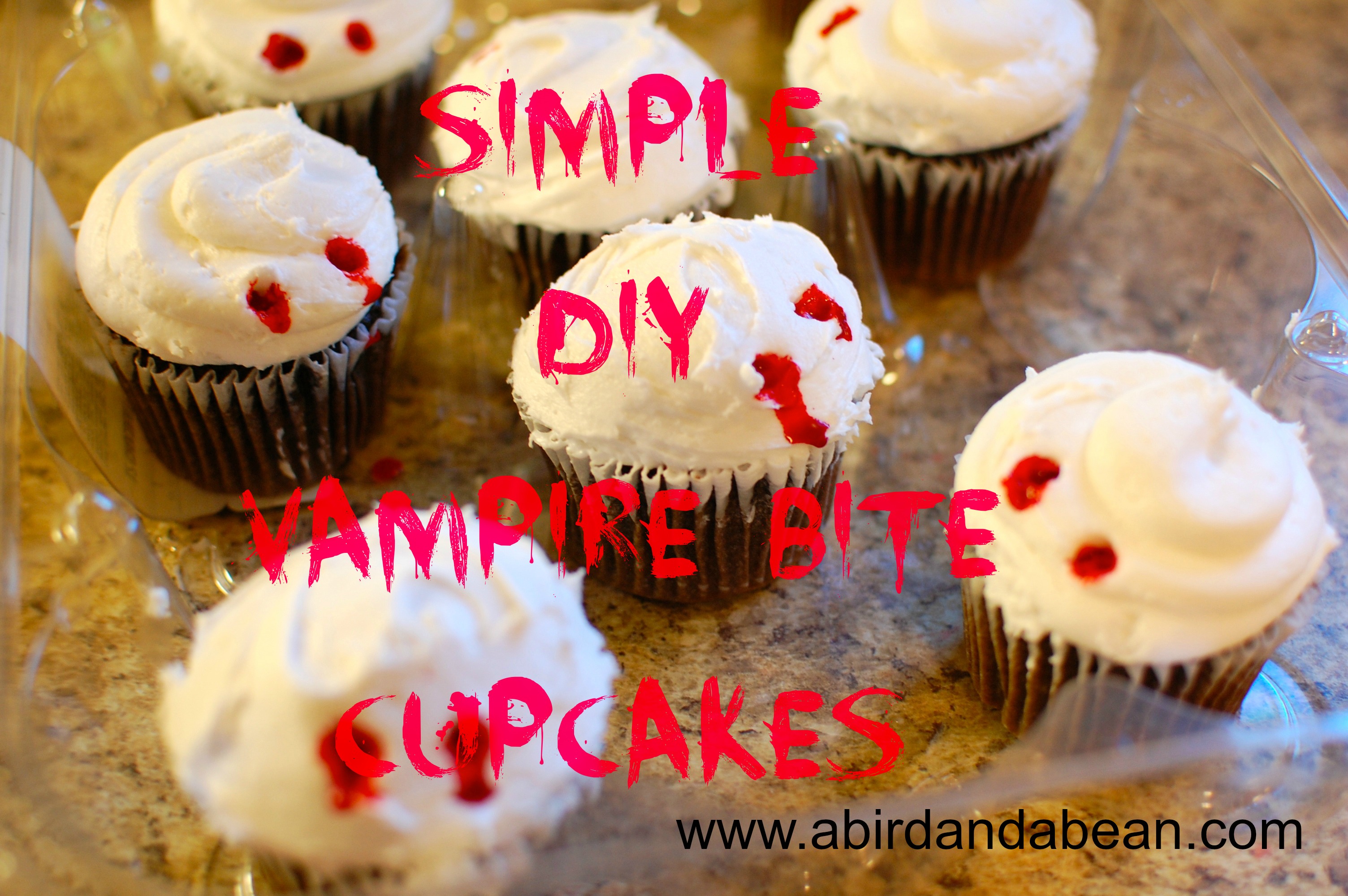 vampire bite cupcakes