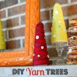 DIY yarn trees