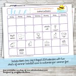 Customizable ‘Summer Bucket List’ Calendar 