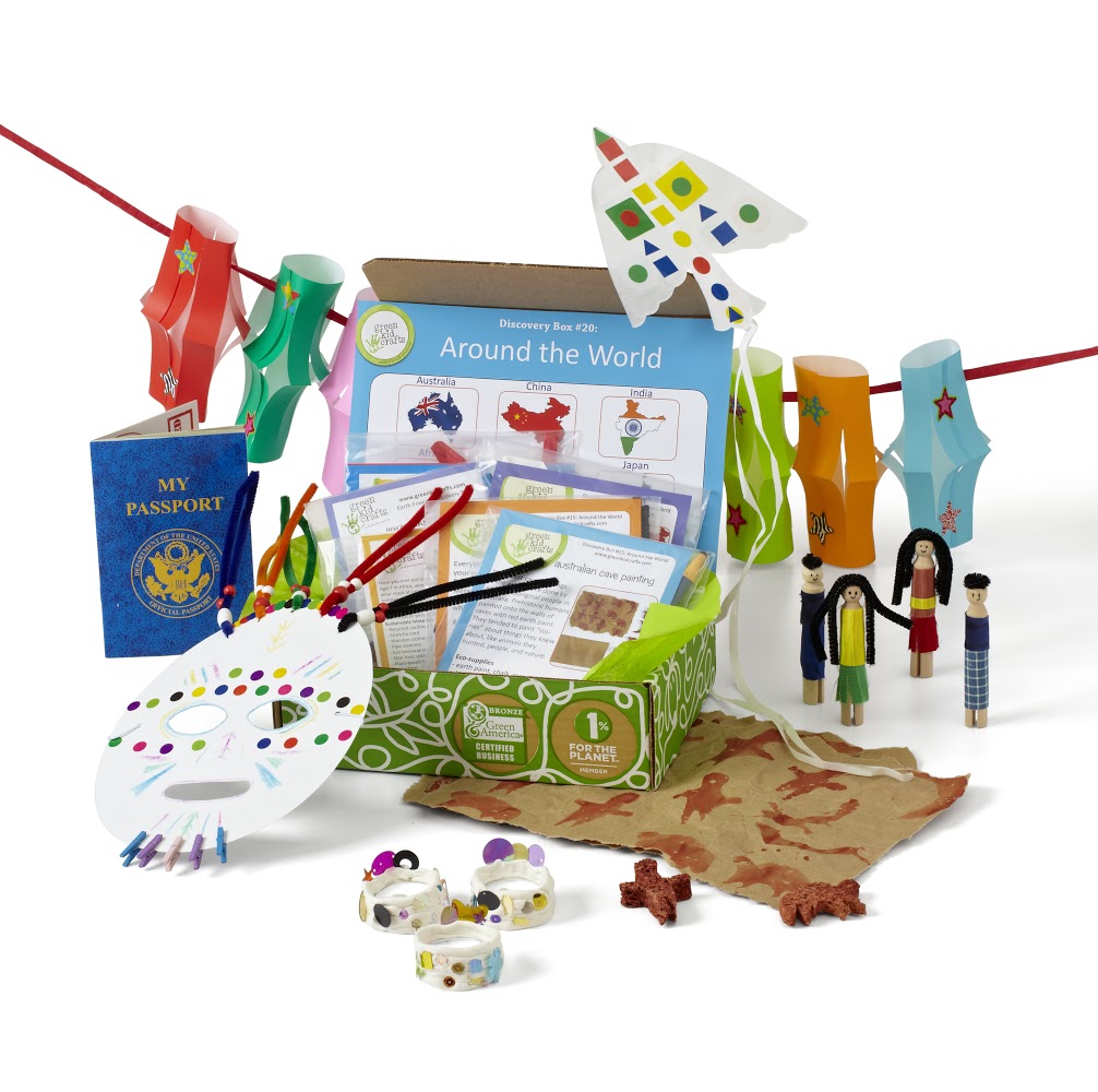 Around the World Box w finished kits
