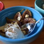 Spiced Roasted Figs with Hazelnuts and Vanilla Ice Cream